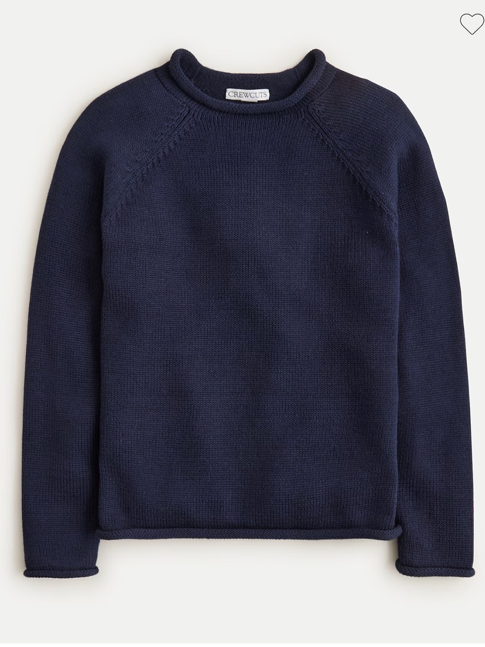 J crew navy Kids' 1988 heritage cotton Rollneck™ sweater